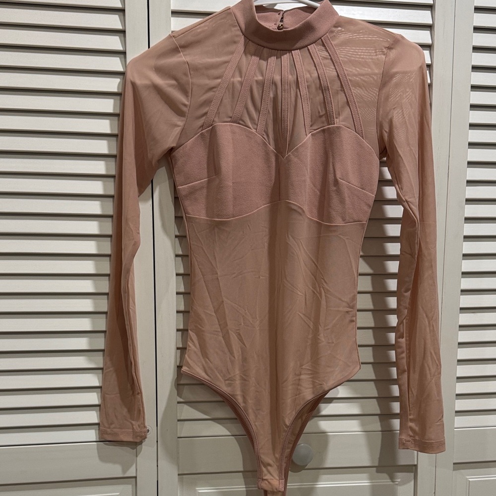 Diva Mauve Sheer Bodysuit